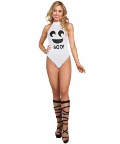 Dreamgirl Costume Babydolls & Chemises Boo-Dy Suit Ghost Bodysuit