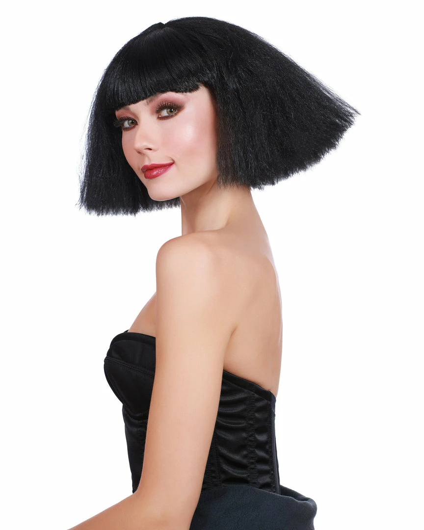 Dreamgirl Costume Crimped Wedge Bob Wig 1 Dreamgirl Costume Crimped Wedge Bob Wig