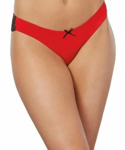 Dreamgirl International LINGERIE Cross-Dye Lace Cheeky Panty