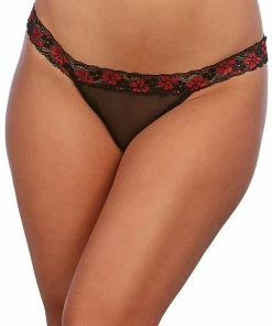 Dreamgirl International Cross-Dye Lace Strappy Panty LINGERIE
