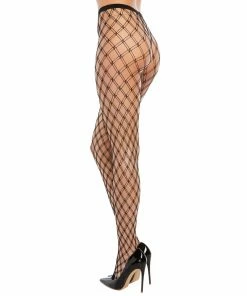 Dreamgirl International Double Knitted Fence Net Pantyhose Babydolls & Chemises