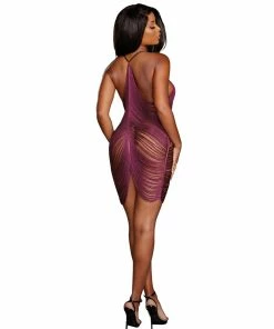 Dreamgirl International Draped Fringe Chemise LINGERIE