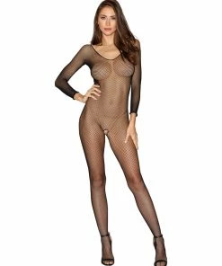 Dreamgirl International Fishnet Open Crotch Bodystocking Babydolls & Chemises