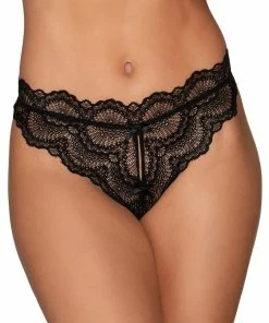 Dreamgirl International What's New Lace Tanga Open Crotch Panty With Open Back Detail