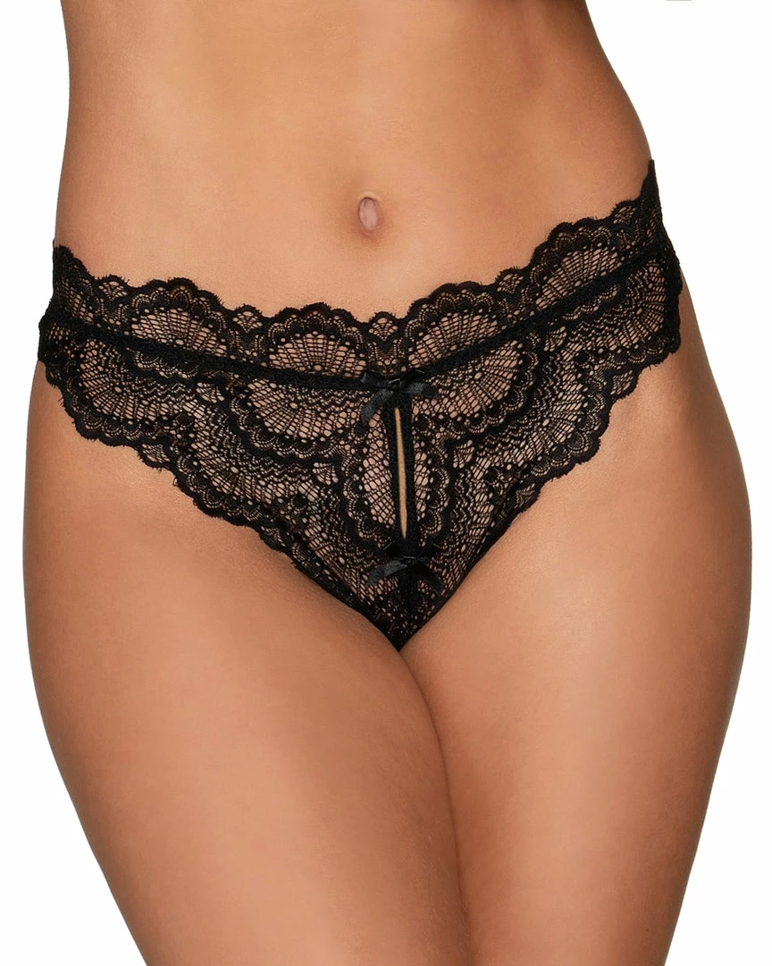Dreamgirl International What's New Lace Tanga Open Crotch Panty With Open Back Detail 2 Dreamgirl International What's New Lace Tanga Open Crotch Panty With Open Back Detail