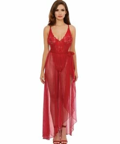 Dreamgirl International Mosaic Lace Teddy & Sheer Skirt