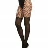 Dreamgirl International Babydolls & Chemises Pantyhose With Solid Knitted Panty & Thigh High