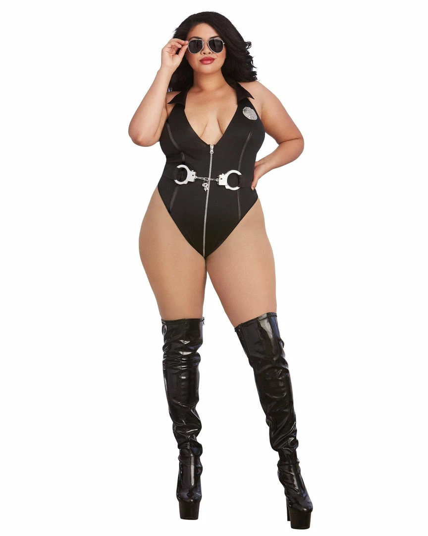 Dreamgirl International VERY SEXY Plus Size Cop-Themed Teddy Bedroom Costume Play Set 3 Dreamgirl International VERY SEXY Plus Size Cop-Themed Teddy Bedroom Costume Play Set