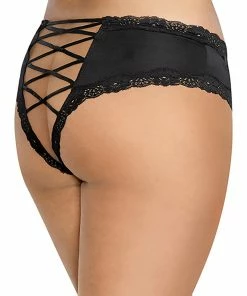 Dreamgirl International Plus Size Criss-Cross Back Cheeky Panty