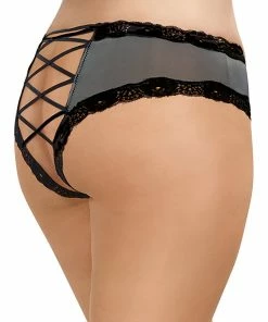 Dreamgirl International Plus Size Criss-Cross Back Cheeky Panty LINGERIE