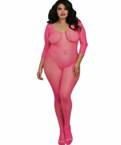 Dreamgirl International Plus Size Fishnet Open Crotch Bodystocking
