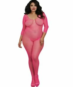Dreamgirl International Plus Size Fishnet Open Crotch Bodystocking