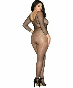 Dreamgirl International Plus Size Fishnet Open Crotch Bodystocking
