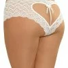 Dreamgirl International Plus Size Heart Cutout Lace Panty