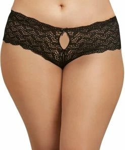 Dreamgirl International LINGERIE Plus Size Heart Cutout Lace Panty