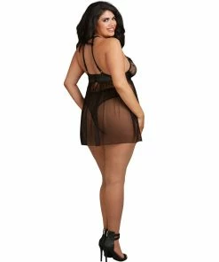 Dreamgirl International Babydolls & Chemises Plus Size High Neck Halter Flyaway Front Babydoll 11 Dreamgirl International Babydolls & Chemises Plus Size High Neck Halter Flyaway Front Babydoll