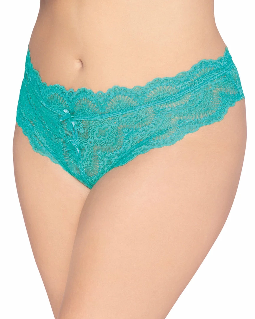 Dreamgirl International 2022 Simply Sexy Plus Size Lace Tanga Open-Crotch Panty 2 Dreamgirl International 2022 Simply Sexy Plus Size Lace Tanga Open-Crotch Panty