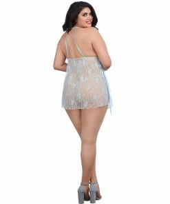 Dreamgirl International Plus Size Lace Toga Chemise And Matching G-String Set Babydolls & Chemises 15 Dreamgirl International Plus Size Lace Toga Chemise And Matching G-String Set Babydolls & Chemises
