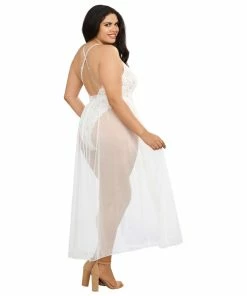 Dreamgirl International Plus Size Mosaic Lace Teddy & Sheer Skirt LINGERIE 27 Dreamgirl International Plus Size Mosaic Lace Teddy & Sheer Skirt LINGERIE