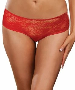 Dreamgirl International LINGERIE Plus Size Ruffle Back Crotchless Panty