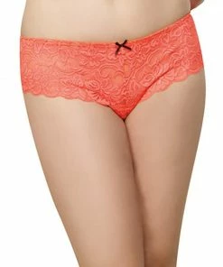 Dreamgirl International LINGERIE Plus Size Satin Bow Crotchless Boyshort