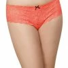 Dreamgirl International Plus Size Satin Bow Crotchless Boyshort