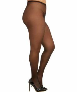 Dreamgirl International Plus Size Sheer Crotchless Pantyhose