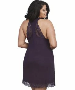 Dreamgirl International Babydolls & Chemises Plus Size Soft Knit Jersey Sleepwear Chemise With Scoop Neckline 14 Dreamgirl International Babydolls & Chemises Plus Size Soft Knit Jersey Sleepwear Chemise With Scoop Neckline