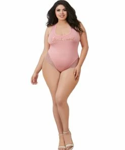 Dreamgirl International Plus Size Soft Spandex-Jersey 'Bridesmaid' Bodysuit
