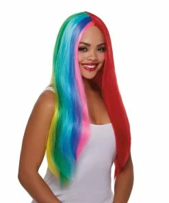 Dreamgirl Costume Babydolls & Chemises Primary Rainbow Wig