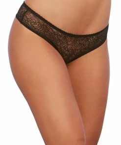 Dreamgirl International Ruffle Back Crotchless Panty LINGERIE