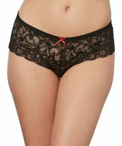 Dreamgirl International LINGERIE Satin Bow Crotchless Boyshort