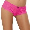 Dreamgirl International Satin Bow Crotchless Boyshort