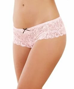 Dreamgirl International Satin Bow Crotchless Boyshort LINGERIE