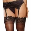 Dreamgirl International Satin & Mesh Garter Belt Babydolls & Chemises