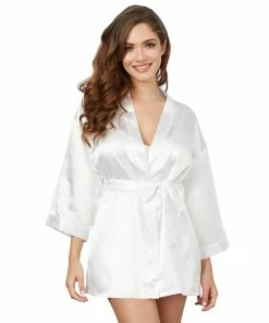Dreamgirl International Satin Robe & Chemise Set