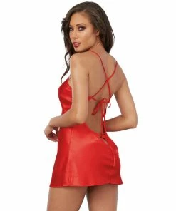 Dreamgirl International Satin Robe & Chemise Set