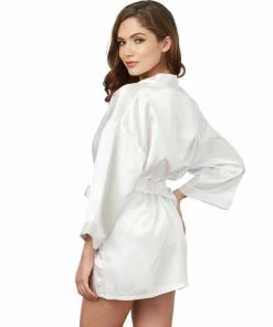 Dreamgirl International Satin Robe & Chemise Set