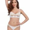 Dreamgirl International Silky Microfiber Underwire Shelf Bra And G-String Set Bridal Collection
