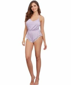 Dreamgirl International Soft Knit Jersey Sleepwear Romper One-Piece