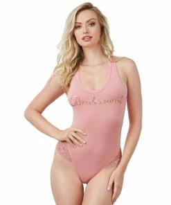 Dreamgirl International Soft Spandex-Jersey "Bridesmaid" Bodysuit Bodysuits & Teddies