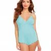 Dreamgirl International Stretch Jersey Romper With Stretch Galloon Lace Underbust
