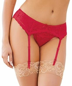 Dreamgirl International Babydolls & Chemises Stretch Lace Garter Belt