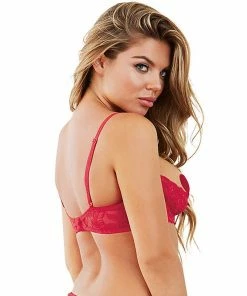 Dreamgirl International Stretch Lace Open Cup Bra LINGERIE