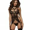 Dreamgirl International Stud Accented Bustier And Panty VERY SEXY