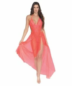 Dreamgirl International Two-Piece Mosaic Stretch Lace Teddy Bodysuits & Teddies