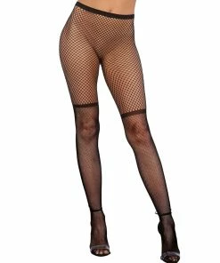 Dreamgirl Store Online 10 Dreamgirl International HOSIERY Two-Tone Pattern Fishnet Pantyhose